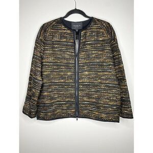 NEW Lafayette 148 New York Jacket Size M Womens Pria Taverna Tweed Long Sleeve